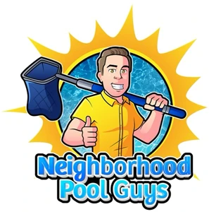 Neighborhood Pool Guys mascot logo